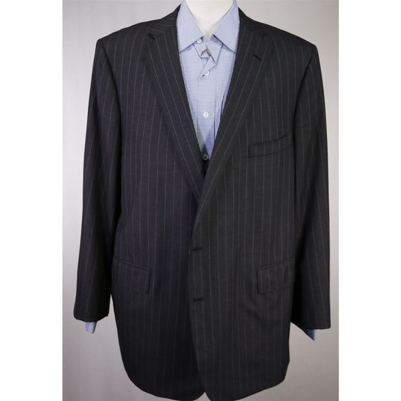 Oxxford Custom Gray Pinstripe 2-Btn Blazer Jacket Current Model 48R - Picture 2 of 10